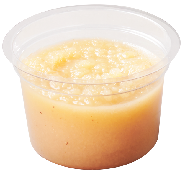 Plastic food cup with Applesauce