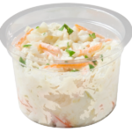 Plastic food cup with Coleslaw