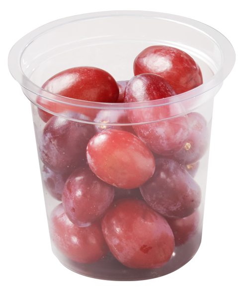 Plastic food cup with Grapes