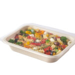 Compostable Food Tray with Pasta Salad, sealed