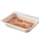 Compostable Food Tray with Pizza, sealed