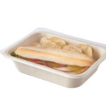 Compostable Tray with Hoagie, sealed
