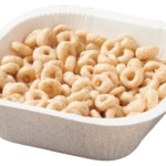 Paperboard food tray with Honey Nut Cheerios