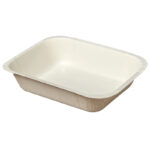 Empty paperboard food tray