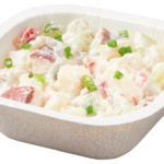 Paperboard food tray with Potato Salad